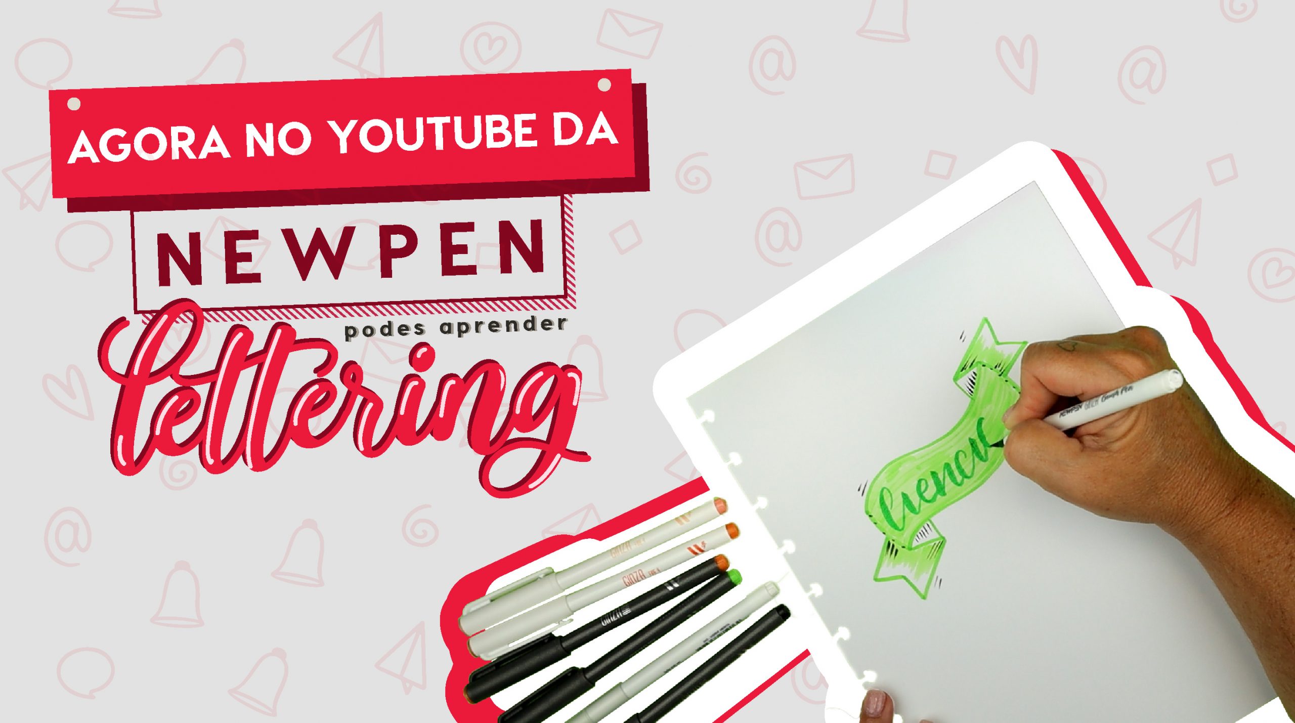 Agora no Youtube da Newpen podes aprender lettering 🎬❤️