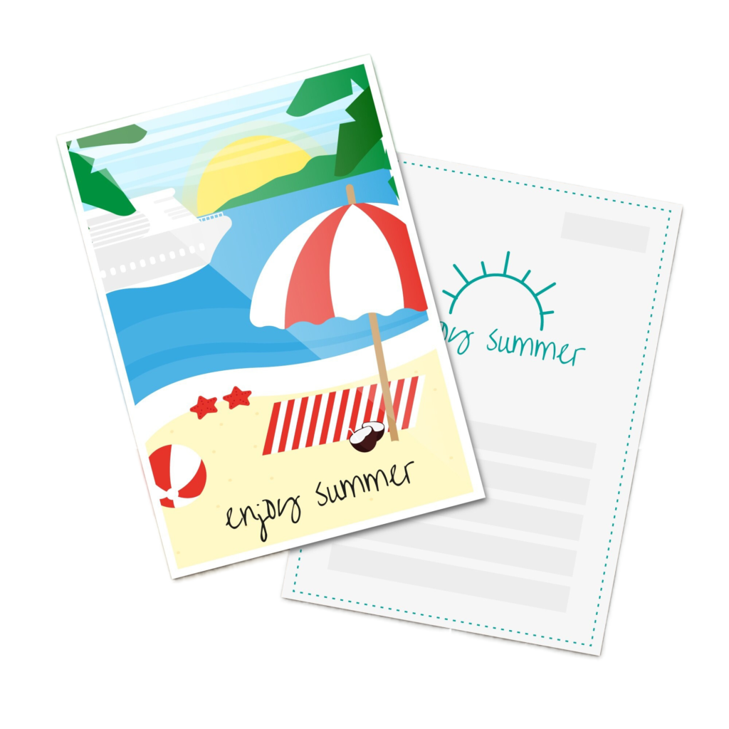 Cria e envia postais de Verão