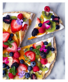receitas de frutas - pizza 