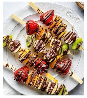 receitas de frutas - espetadas